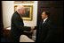 Vice President Dick Cheney welcomes Indonesian Vice President Muhammad Yusuf Kalla before a meeting at the White House, Tuesday, September 26, 2006.