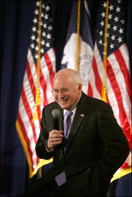 Vice President Dick Cheney speaks at the Wyoming Boys' State Conference, Sunday, June 3, 2007, at the Wyoming State Fairgrounds in Douglas, Wyo.