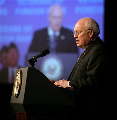 Vice President Dick Cheney delivers remarks Monday, March 5, 2007 to the Joint Opening Session of the Veterans of Foreign Wars National Legislative Conference in Washington, D.C.