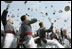 Graduates of the U.S. Military Academy toss their hats in celebration Saturday, May 26, 2007, following commencement ceremonies in West Point, N.Y.