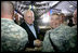 Vice President Dick Cheney greets troops of the 25th Infantry Division and Task Force Lightning Thursday, May 10, 2007 during a rally at Contingency Operating Base Speicher, Iraq. 
