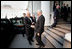 Vice President Dick Cheney and Lithuanian President Valdus Adamkus greet one another upon the Vice President's arrival to the Presidential Palace, Wednesday, May 3, 2006 in Vilnius, Lithuania. The Vice President was welcomed to the Presidential Palace to discuss regional issues prior to Thursday's Vilnius Conference 2006, a summit gathering leaders of the Baltic and Black Sea regions.
