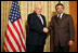 Vice President Dick Cheney stands with Pakistan President Pervez Musharraf, Feb. 26, 2007, following a meeting at the presidential palace in Islamabad, Pakistan. White House photo by David Bohrer