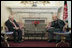 Vice President Dick Cheney meets with President Hamid Karzai of the Islamic Republic of Afghanistan Thursday, March 20, 2008 at Gul Khana Palace in Kabul. During the meeting the Vice President reaffirmed the bonds of friendship and cooperation between the United States and Afghanistan and ensured continued U.S. leadership in helping the people of Afghanistan rebuild their country. 