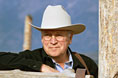 Vice President Dick Cheney looks out into the Wyoming countryside after horseback riding in Jackson.