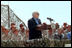 Vice President Dick Cheney addresses the Arkansas National Guard Troops in Sharm El-Sheikh, Egypt, March 13, 2002. 