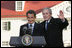 President George W. Bush and President Nicolas Sarkozy of France, shake hands after a joint press availability Wednesday, Nov. 7, 2007, at Mount Vernon, Va. Their meeting at the historic landmark came on the second day of the French leader's visit to the United States.
